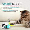 Cat touching ZoomiCar Chase blue version – smart escape mode for cats