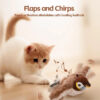 Cat playing with FlapJoy Chirper Sparrow – interactive hunting cat toy