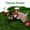FlapJoy Chirper Sparrow in nature setup – realistic bird cat toy